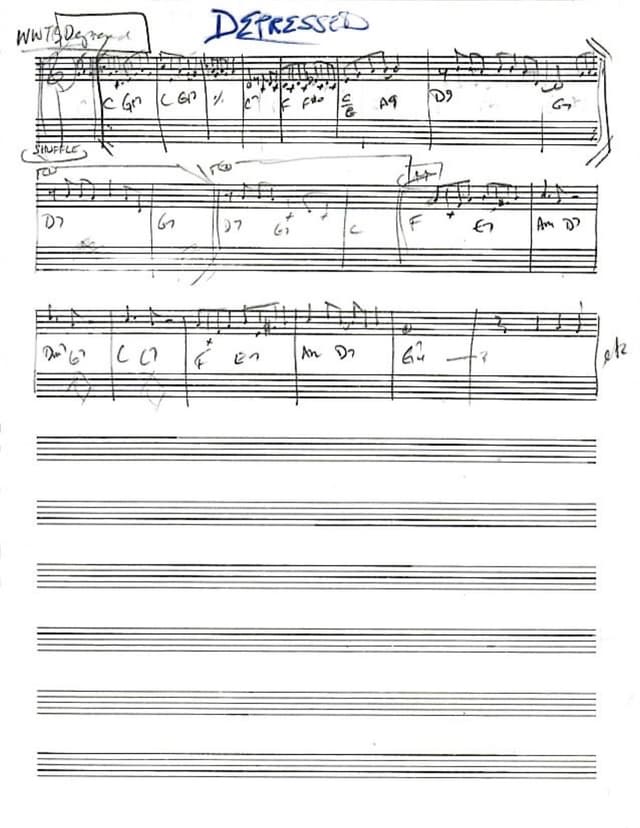 Lead sheet for Depressed